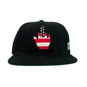 NEW Men Black Snap Back American Flag Cap Hat